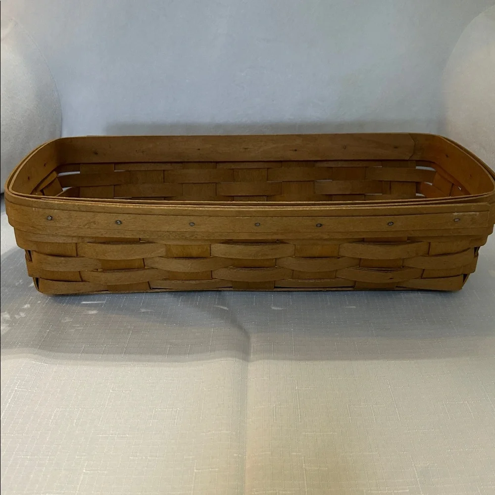 Longaberger Brown Woven Mail Basket - Picture 4 of 11